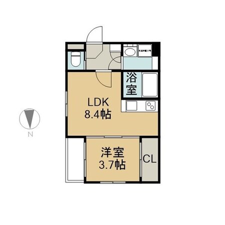 上飯田駅 徒歩3分 2階の物件間取画像